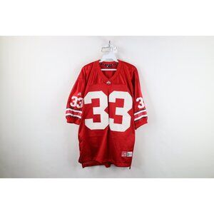 Vintage Mens Medium Distressed The Ohio State University Football Jersey Red #33